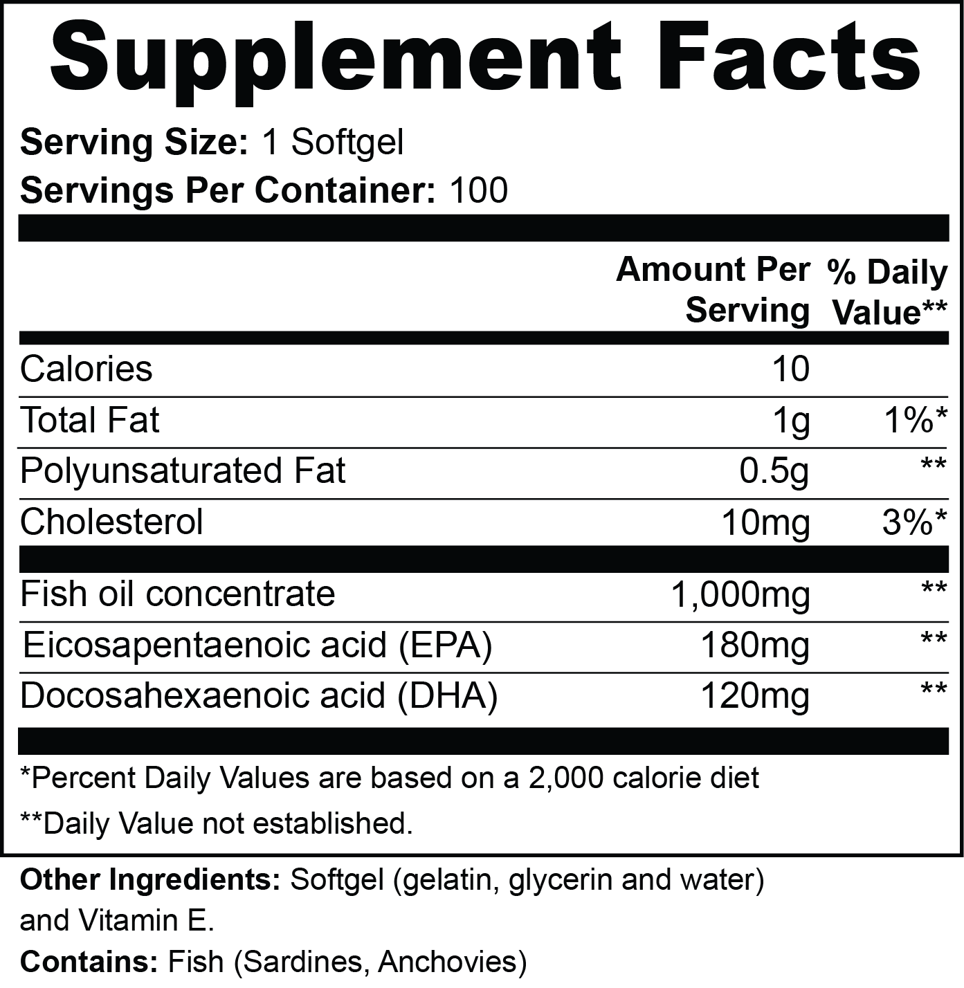 Omega - 3 EPA 180mg + DHA 120mg - EB7